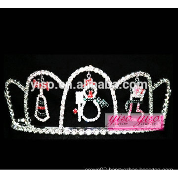 customized crystal hot selling crystal christmas charm tiara